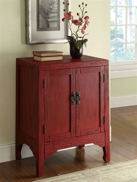 red accent chests and cabinets